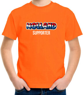 Bellatio Decorations Oranje fan shirt / kleding Holland supporter EK/ WK voor kinderen L (146-152) - Feestshirts