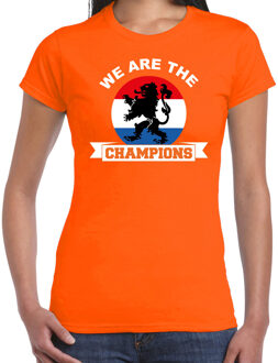 Bellatio Decorations Oranje fan shirt / kleding Holland we are the champions EK/ WK voor dames 2XL - Feestshirts