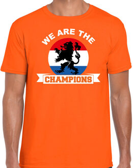 Bellatio Decorations Oranje fan shirt / kleding Holland we are the champions EK/ WK voor heren 2XL - Feestshirts