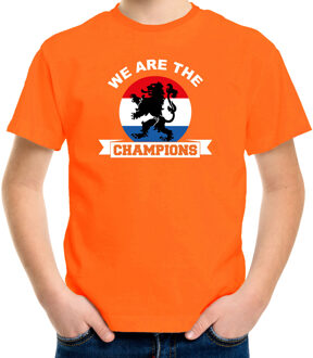 Bellatio Decorations Oranje fan shirt / kleding Holland we are the champions EK/ WK voor kinderen L (146-152) - Feestshirts