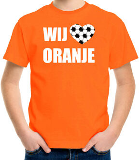 Bellatio Decorations Oranje fan shirt / kleding Holland wij houden van oranje EK/ WK voor kinderen L (146-152) - Feestshirts