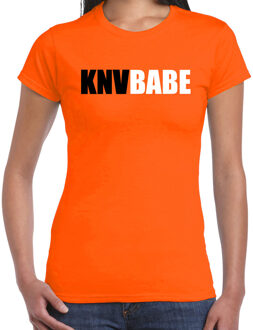 Bellatio Decorations Oranje fan shirt / kleding knvbabe EK/ WK voor dames XL - Feestshirts