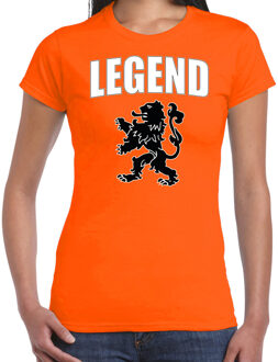 Bellatio Decorations Oranje fan shirt / kleding legend met oranje leeuw EK/ WK voor dames 2XL - Feestshirts