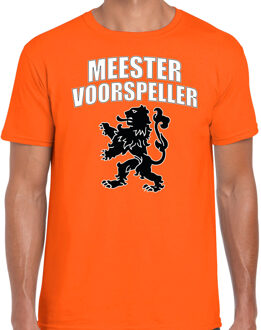 Bellatio Decorations Oranje fan shirt / kleding meester voorspeller met oranje leeuw EK/ WK voor heren 2XL - Feestshirts