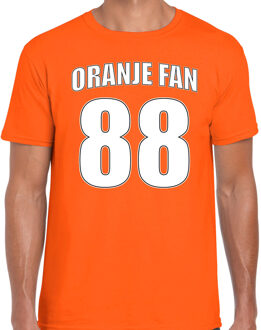 Bellatio Decorations Oranje fan shirt / kleding Oranje fan nummer 88 voor EK/ WK voor heren 2XL - Feestshirts