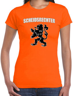 Bellatio Decorations Oranje fan shirt / kleding scheidsrechter met oranje leeuw EK/ WK voor dames 2XL - Feestshirts