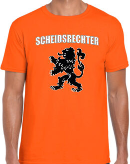 Bellatio Decorations Oranje fan shirt / kleding scheidsrechter met oranje leeuw EK/ WK voor heren 2XL - Feestshirts