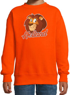 Bellatio Decorations Oranje fan sweater / kleding Holland leeuw voor Koningsdag / EK / WK voor kinderen 106/116 (5-6 jaar)