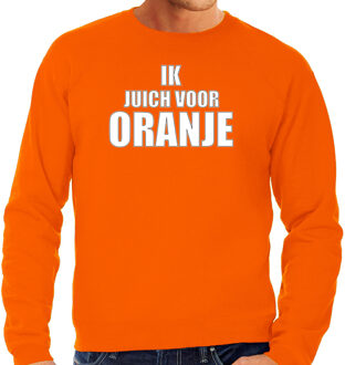 Bellatio Decorations Oranje fan sweater / trui Holland ik juich voor oranje EK/ WK voor heren 2XL - Feesttruien