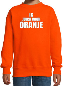 Bellatio Decorations Oranje fan sweater / trui Holland ik juich voor oranje EK/ WK voor kinderen 106/116 (5-6 jaar)