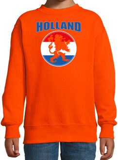 Bellatio Decorations Oranje fan sweater / trui Holland met oranje leeuw EK/ WK voor kinderen 106/116 (5-6 jaar)