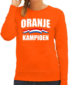 Bellatio Decorations Oranje fan sweater / trui Holland oranje kampioen EK/ WK voor dames 2XL - Feesttruien