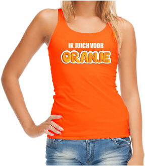 Bellatio Decorations Oranje fan tanktop / kleding Holland ik juich voor oranje EK/ WK voor dames L - Feestshirts