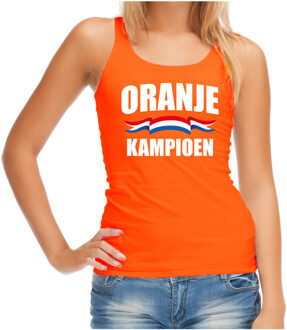 Bellatio Decorations Oranje fan tanktop / kleding Holland oranje kampioen EK/ WK voor dames L - Feestshirts