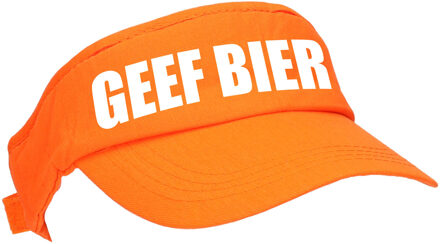 Bellatio Decorations Oranje geef bier zonneklep / pet Koningsdag voor dames en heren - Verkleedhoofddeksels