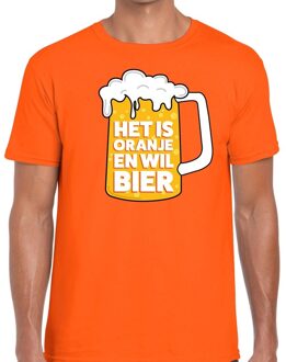 Bellatio Decorations Oranje Het is oranje en wil bier t-shirt heren