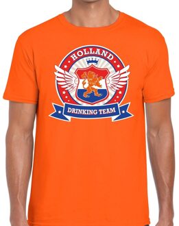 Bellatio Decorations Oranje Holland drinking team rwb t-shirt heren