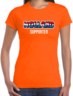 Bellatio Decorations Oranje Holland fan t-shirt voor dames - Holland / Nederland supporter - EK/ WK shirt / outfit 2XL