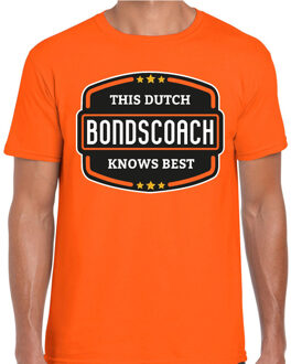 Bellatio Decorations Oranje / Holland supporter bondscoach t-shirt oranje voor heren - Nederlands elftal fan shirt / kleding 2XL