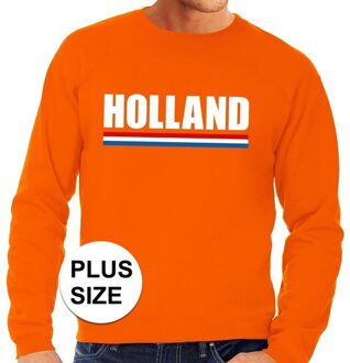 Bellatio Decorations Oranje Holland supporter - grote maten sweater - trui - voor heren