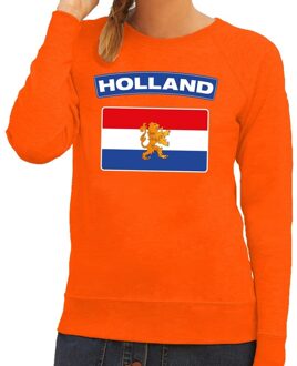 Bellatio Decorations Oranje Holland vlag trui dames 2XL - Feesttruien