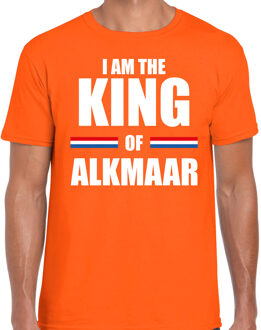 Bellatio Decorations Oranje I am the King of Alkmaar t-shirt - Koningsdag shirt voor heren 2XL - Feestshirts