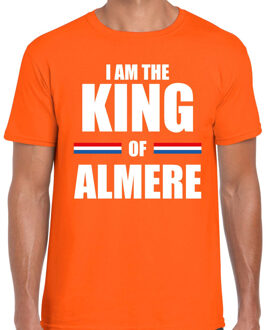 Bellatio Decorations Oranje I am the King of Almere t-shirt - Koningsdag shirt voor heren L