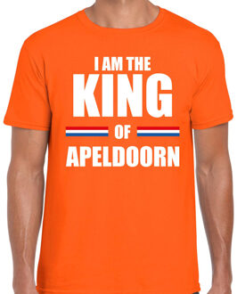 Bellatio Decorations Oranje I am the King of Apeldoorn t-shirt - Koningsdag shirt voor heren L