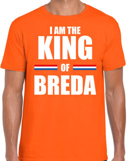 Bellatio Decorations Oranje I am the King of Breda t-shirt - Koningsdag shirt voor heren 2XL - Feestshirts