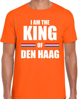 Bellatio Decorations Oranje I am the King of Den Haag t-shirt - Koningsdag shirt voor heren XL - Feestshirts
