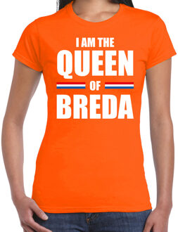 Bellatio Decorations Oranje I am the Queen of Breda t-shirt - Koningsdag shirt voor dames 2XL - Feestshirts