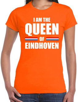 Bellatio Decorations Oranje I am the Queen of Eindhoven shirt - Koningsdag t-shirt voor dames 2XL - Feestshirts