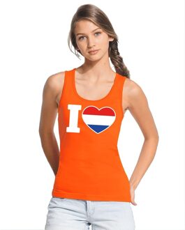 Bellatio Decorations Oranje I love Holland tanktop dames