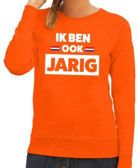 Bellatio Decorations Oranje Ik ben ook jarig trui - Sweater voor dames - Koningsdag kleding S