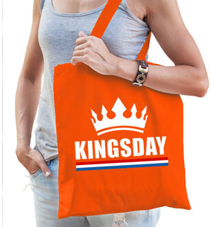Bellatio Decorations Oranje Kingsday / kroon tasje voor dames