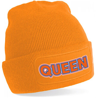 Bellatio Decorations Oranje Koningsdag muts - Queen - one size - Verkleedhoofddeksels