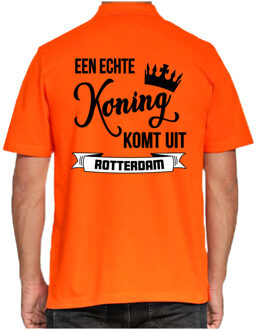 Bellatio Decorations Oranje Koningsdag polo - echte Koning komt uit Rotterdam - heren 2XL - Feestshirts