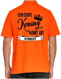 Bellatio Decorations Oranje Koningsdag polo - echte Koning komt uit Utrecht - heren 2XL - Feestshirts