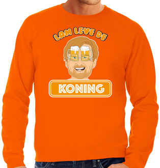 Bellatio Decorations Oranje Koningsdag sweater - lam leve de koning - Willem - heren