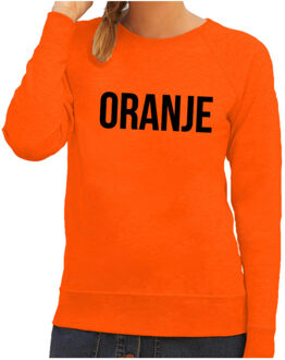 Bellatio Decorations Oranje Koningsdag sweater - Oranje - dames 2XL - Feesttruien