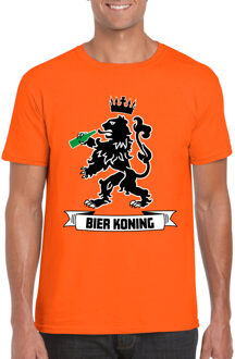 Bellatio Decorations Oranje Koningsdag t-shirt - Bier koning - heren
