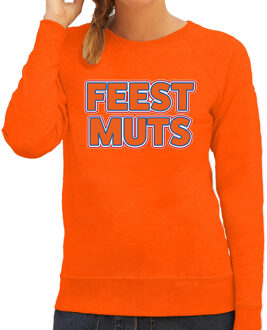 Bellatio Decorations Oranje Koningsdag trui - feestmuts - dames XL - Feesttruien