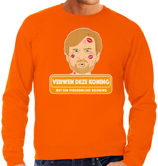 Bellatio Decorations Oranje Koningsdag trui - verwen deze koning - Willem - heren L - Feesttruien