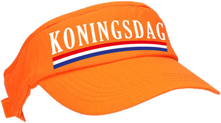 Bellatio Decorations Oranje Koningsdag zonneklep met Nederlandse vlag voor dames en heren