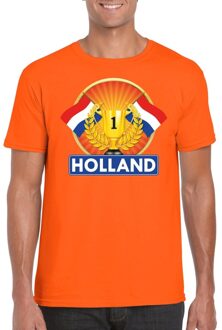 Bellatio Decorations Oranje Nederland kampioen t-shirt heren - Oranje Holland supporter kleding 2XL