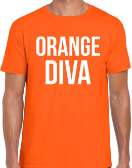 Bellatio Decorations Oranje orange diva shirt - Koningsdag t-shirt voor heren 2XL - Feestshirts