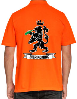 Bellatio Decorations Oranje poloshirt Bier koning voor heren - Koningsdag 2XL - Feestshirts