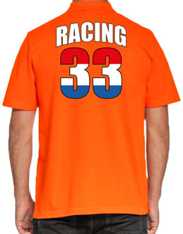 Bellatio Decorations Oranje poloshirt Racing 33 supporter / race fan voor heren