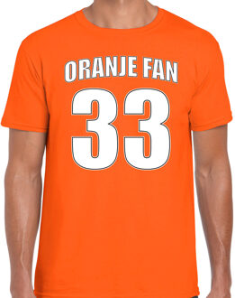Bellatio Decorations Oranje race fan shirt / kleding Oranje fan nummer 33 voor heren 2XL - Feestshirts