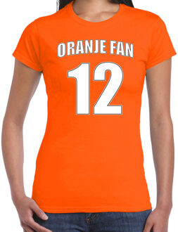 Bellatio Decorations Oranje shirt / kleding Oranje fan nummer 12 voor EK/ WK voor dames L - Feestshirts